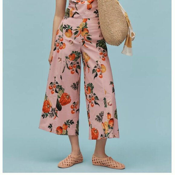 NWT Maeve Anthropologie Garden Veggie High-Rise Cropped...